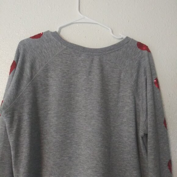 Victorias Secret women's size M gray and red pull over sweater - Picture 5 of 16